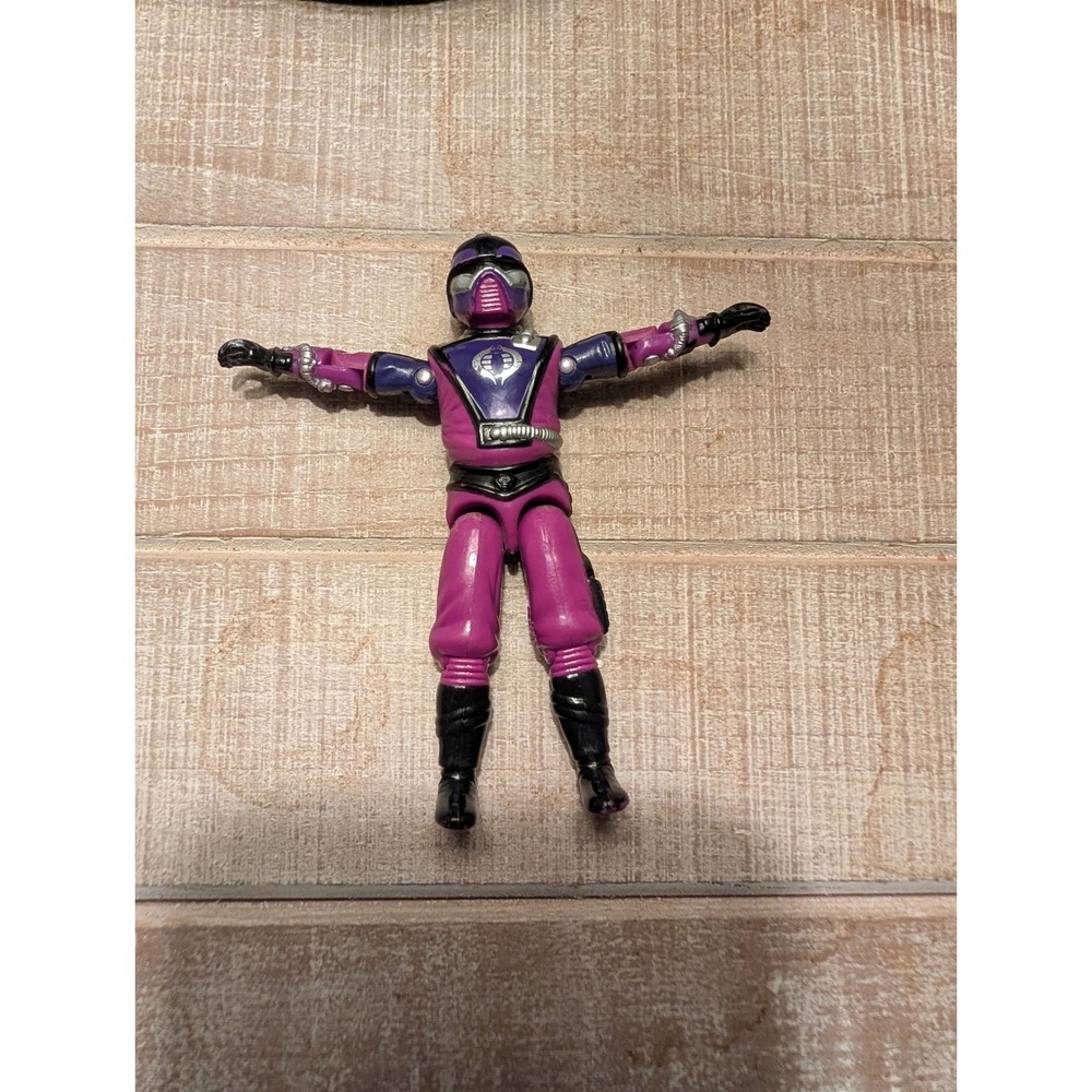 Vintage 1987 G.I. Joe Cobra Techno-Viper Action Figure Hasbro Loose Purple 3.75"
